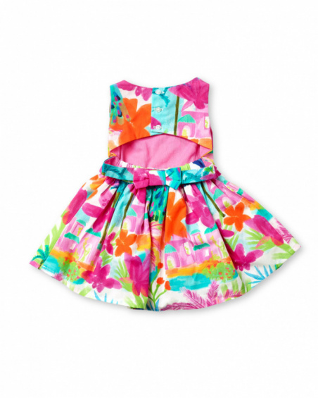 Vestido popelín azul niña Paradiso