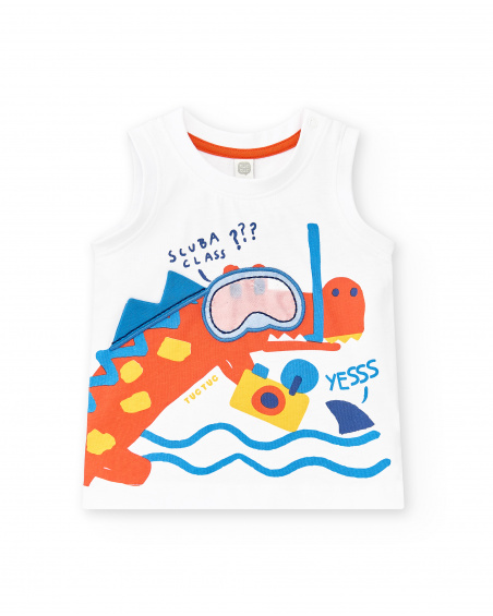 Camiseta tirantes punto blanco niño Salty Air
