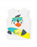 Camiseta sin mangas punto blanco niño Laguna Beach