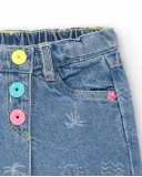 Falda-pantalón denim azul niña Laguna Beach