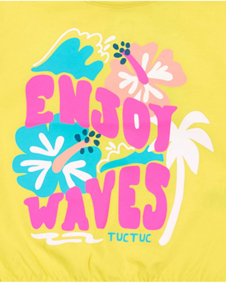 Camiseta punto amarillo letrero niña Laguna Beach