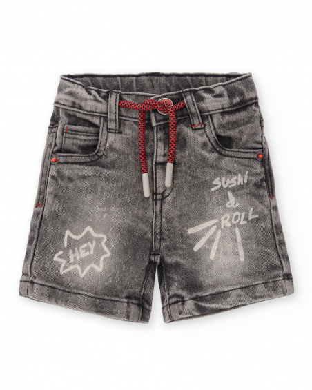 Bermuda denim gris niño Hey Sushi