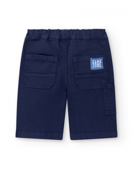 Bermuda plana navy niño Game Mode