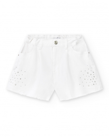 Short denim blanco niña Ultimate City Chic