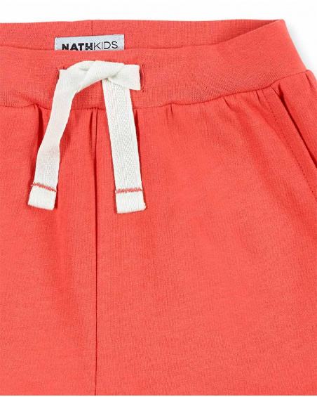 Short punto naranja niña Basics