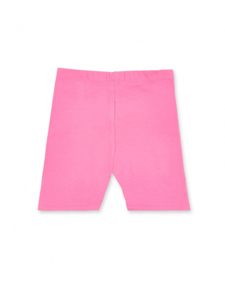 Legging ciclista punto rosa niña Basics