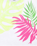 Camiseta punto blanco niña Neon Jungle