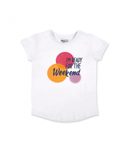 Camiseta punto blanco niña Ssunday Brunch