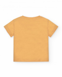 Camiseta de niña en amarillo con diseño floral Music is Life