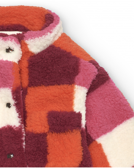 Chaqueta para niña en multicolor con diseño a cuadros colección Chaqueta para niña en multicolor con diseño a cuadros colección