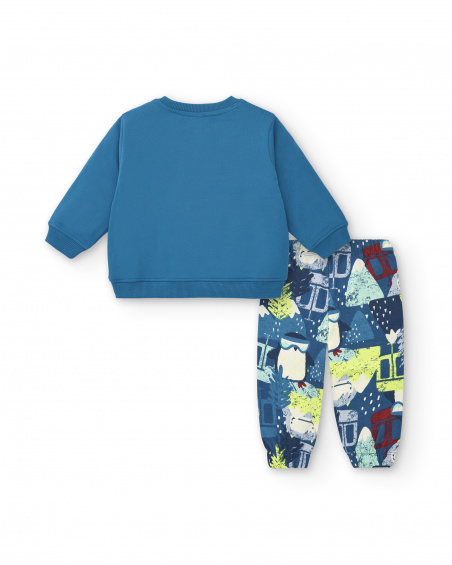 Conjunto de jersey y pantalón estampado para niño de la