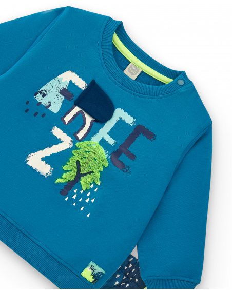 Conjunto de jersey y pantalón estampado para niño de la