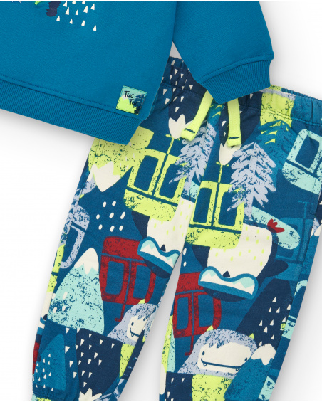 Conjunto de jersey y pantalón estampado para niño de la