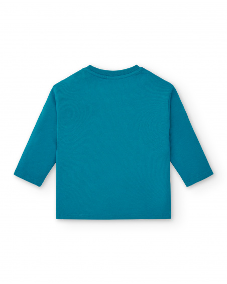 Camiseta de manga larga con estampado de pingüino snowboarder