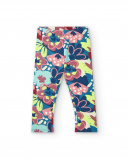 Leggings estampados con flores multicolores para niña de la Leggings estampados con flores multicolores para niña de la