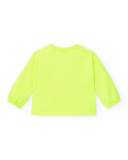 Sudadera verde neón con diseño de pingüino para niña de la Sudadera verde neón con diseño de pingüino para niña de la