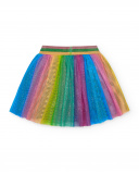 Falda de tul arcoíris para niña colección Cyber Dino Falda de tul arcoíris para niña colección Cyber Dino