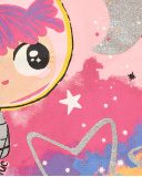 Camiseta de manga larga para niña en color rosa con estampado Camiseta de manga larga para niña en color rosa con estampado