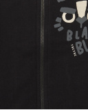 Sudadera felpa niño en negro con cremallera y diseño de tigre Sudadera felpa niño en negro con cremallera y diseño de tigre