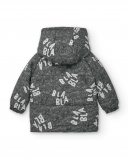 Chaqueta niño en gris con capucha y estampado colección Cartoon Chaqueta niño en gris con capucha y estampado colección Cartoon