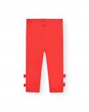 Leggings niña en rojo con lazos laterales colección Cartoon Leggings niña en rojo con lazos laterales colección Cartoon
