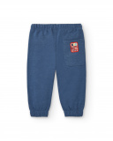 Pantalón jogger niño en azul con estampado "Great Job!" Pantalón jogger niño en azul con estampado "Great Job!"