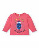 Camiseta niña en fucsia con estampado de abeja colección Amazing Camiseta niña en fucsia con estampado de abeja colección Amazing