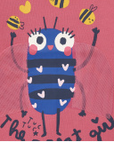Camiseta niña en fucsia con estampado de abeja colección Amazing Camiseta niña en fucsia con estampado de abeja colección Amazing