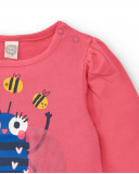 Camiseta niña en fucsia con estampado de abeja colección Amazing Camiseta niña en fucsia con estampado de abeja colección Amazing