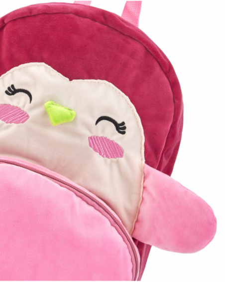 Mochila infantil en rosa con diseño de pingüino colección Freezy