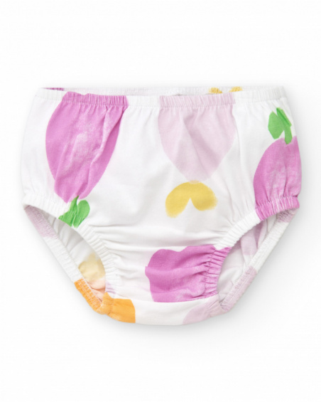 Conjunto de punto para niña con vestido sin mangas de estampado Conjunto de punto para niña con vestido sin mangas de estampado