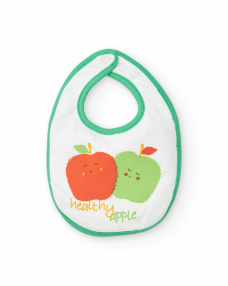 Pack de dos baberos unisex con estampado de frutas y cierre a Pack de dos baberos unisex con estampado de frutas y cierre a
