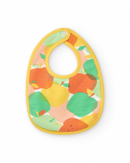 Pack de dos baberos unisex con estampado de frutas y cierre a Pack de dos baberos unisex con estampado de frutas y cierre a