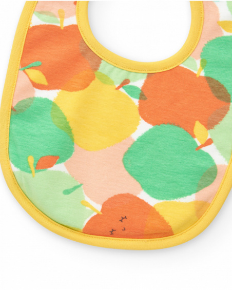 Pack de dos baberos unisex con estampado de frutas y cierre a Pack de dos baberos unisex con estampado de frutas y cierre a
