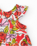 Vestido floral multicolor para niña con volantes Vestido floral multicolor para niña con volantes