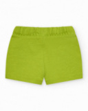 Bermuda verde para niño con bolsillos y cordón ajustable Bermuda verde para niño con bolsillos y cordón ajustable