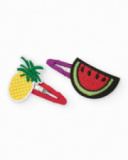 Set de clips para niña con piña y sandía Set de clips para niña con piña y sandía