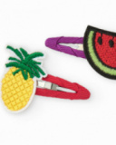 Set de clips para niña con piña y sandía Set de clips para niña con piña y sandía