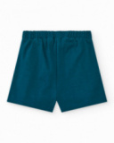 Short para niña en azul con estrellas y cintura elástica Short para niña en azul con estrellas y cintura elástica