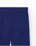 Leggings para niña en azul con detalle floral y cintura elástica Leggings para niña en azul con detalle floral y cintura elástica
