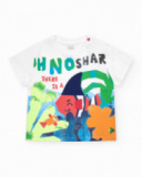 Camiseta para niño en blanco con frase "OH NO SHARK" Camiseta para niño en blanco con frase "OH NO SHARK"