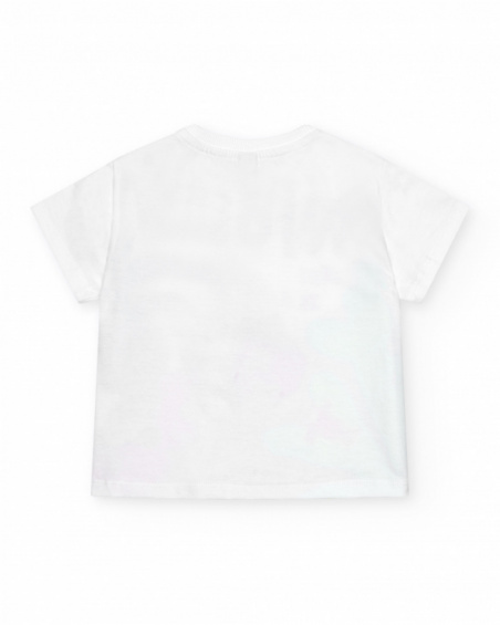Camiseta para niño en blanco con frase "OH NO SHARK" Camiseta para niño en blanco con frase "OH NO SHARK"