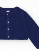Chaqueta para niña en azul marino con botones de estrellas Chaqueta para niña en azul marino con botones de estrellas