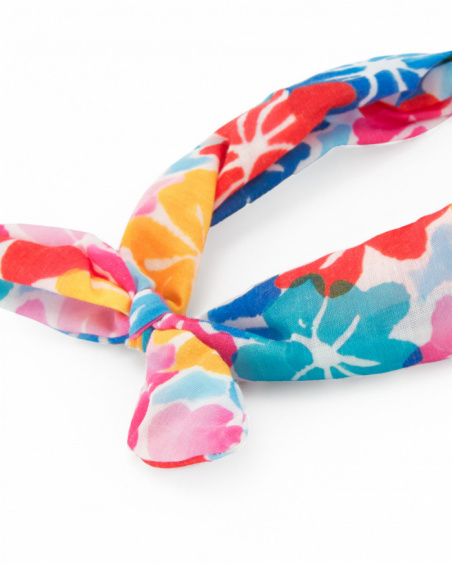 Diadema para niña con estampado floral y nudo Diadema para niña con estampado floral y nudo