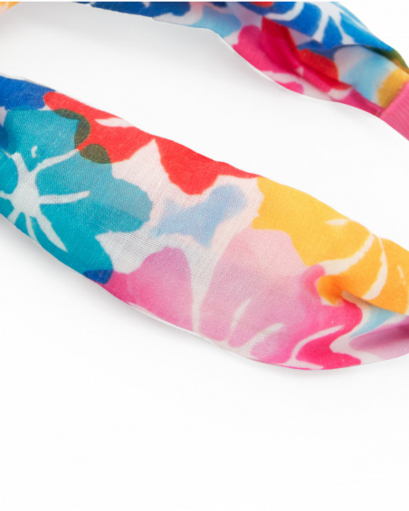 Diadema para niña con estampado floral y nudo Diadema para niña con estampado floral y nudo