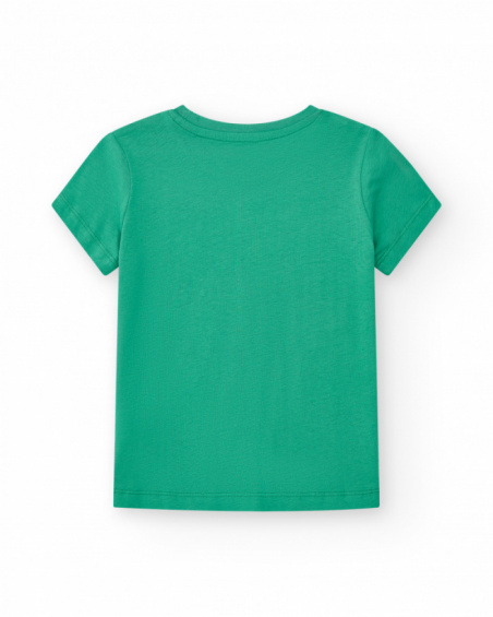Camiseta para niño en verde con estampado Camiseta para niño en verde con estampado