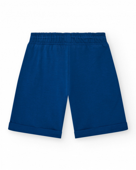 Bermudas para niño en azul marino con cintura ajustable y