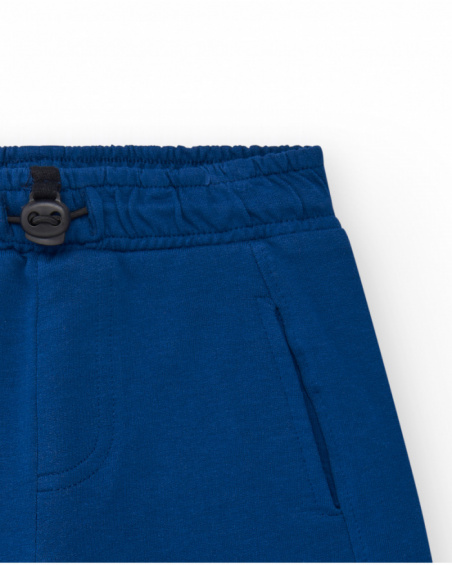 Bermudas para niño en azul marino con cintura ajustable y
