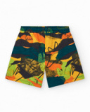 Bermudas para niño en verde con cintura elástica Bermudas para niño en verde con cintura elástica