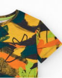 Camiseta para niño en verde con estampado frontal Camiseta para niño en verde con estampado frontal